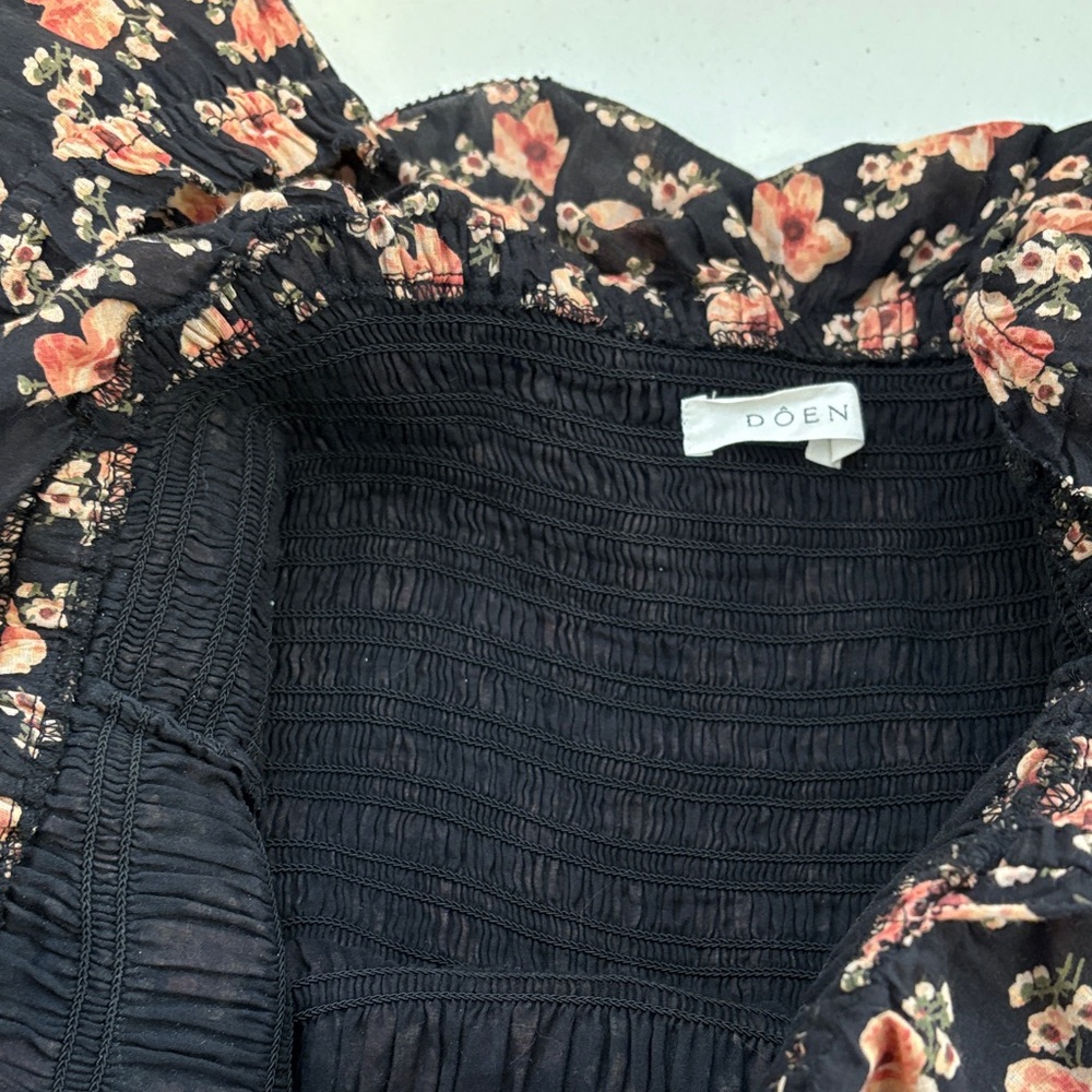 Doen Black and Pink Floral Maxi Dress - Picture 10 of 11